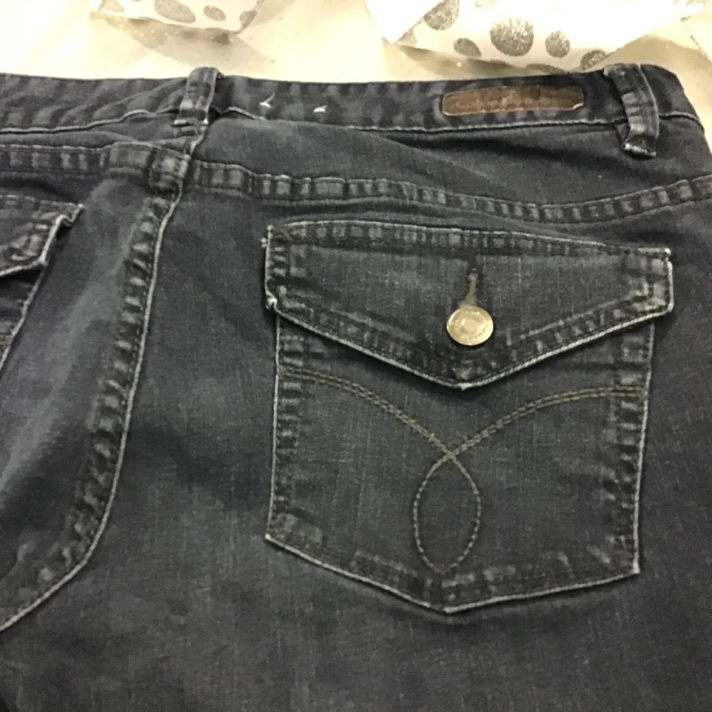 CALVIN KLEIN Leanboot Dark Wash Jeans - Size 12 - Picture 6 of 7